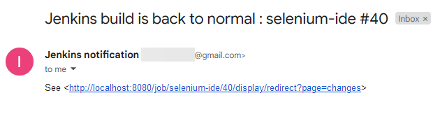 Jenkins gmail notification