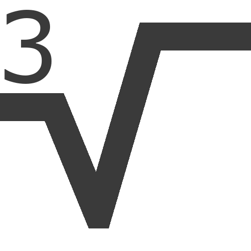 Cubic root symbol icon