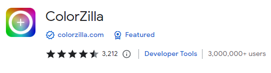 ColorZilla in Chrome webstore