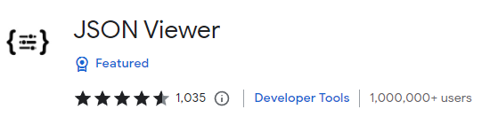 JSON viewer in Chrome webstore
