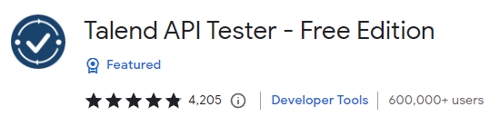 Talend API Tester in Chrome webstore